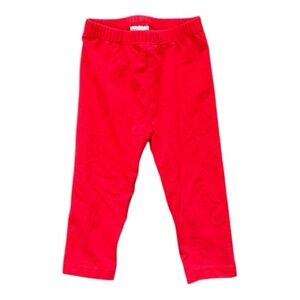 Hanna Andersson 12-18M Red Leggings Girls Soft Stretch Toddler Pants